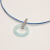 Collar artesanal de plata con ágata azul Belén Bajo